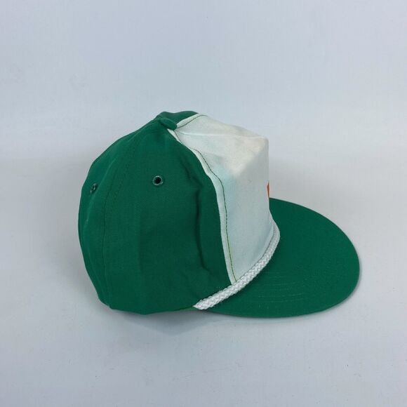 Crown Classic Baseball Cap Mens OS White Green LMJ Club Embroidered Strapback - Picture 4 of 7